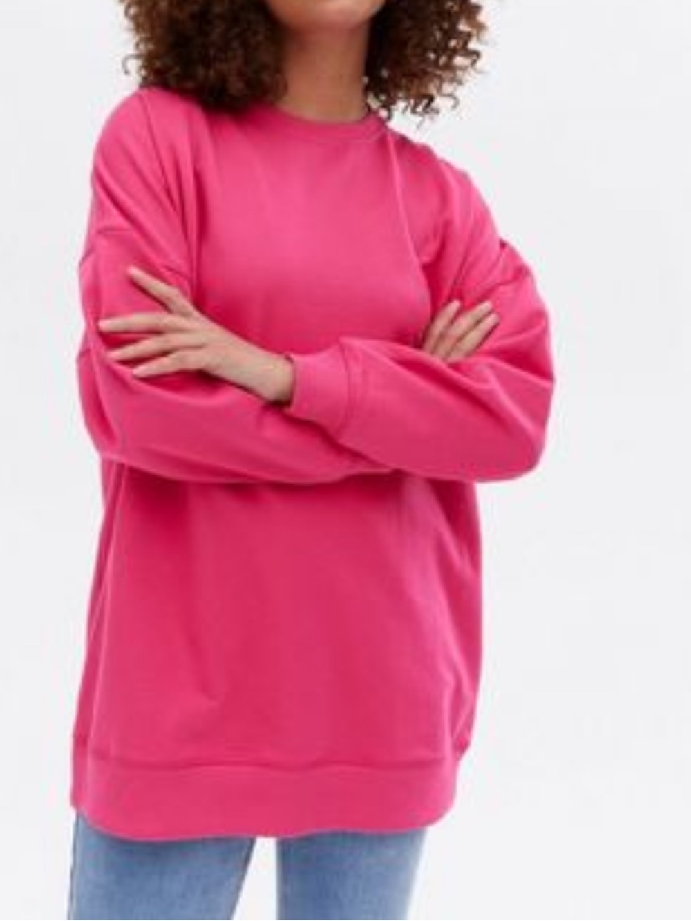Beyond Yoga LuxeFleece Oversized Sweatshirt in Vivid Pink Mulberry